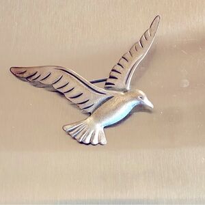 Vintage Beau Sterling Bird In Flight Brooch